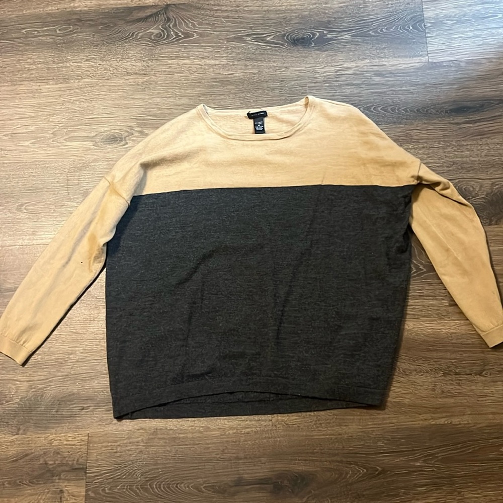 Brown and gray sweater